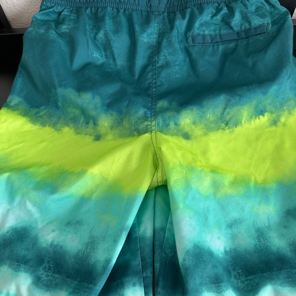 Vibrant Green and Blue Swim Shorts - Picture 3 of 4
